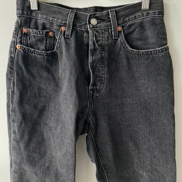 Levi's 501 Faded Black Jeans - Picture 3 of 5